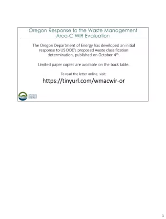 1  Tonight we are here to talk about a decision that has implications for long term uncertainty