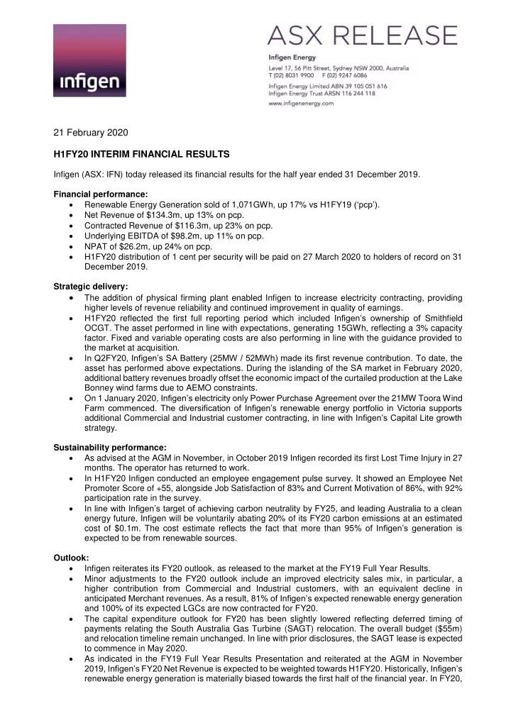 21 february 2020 h1fy20 interim financial results