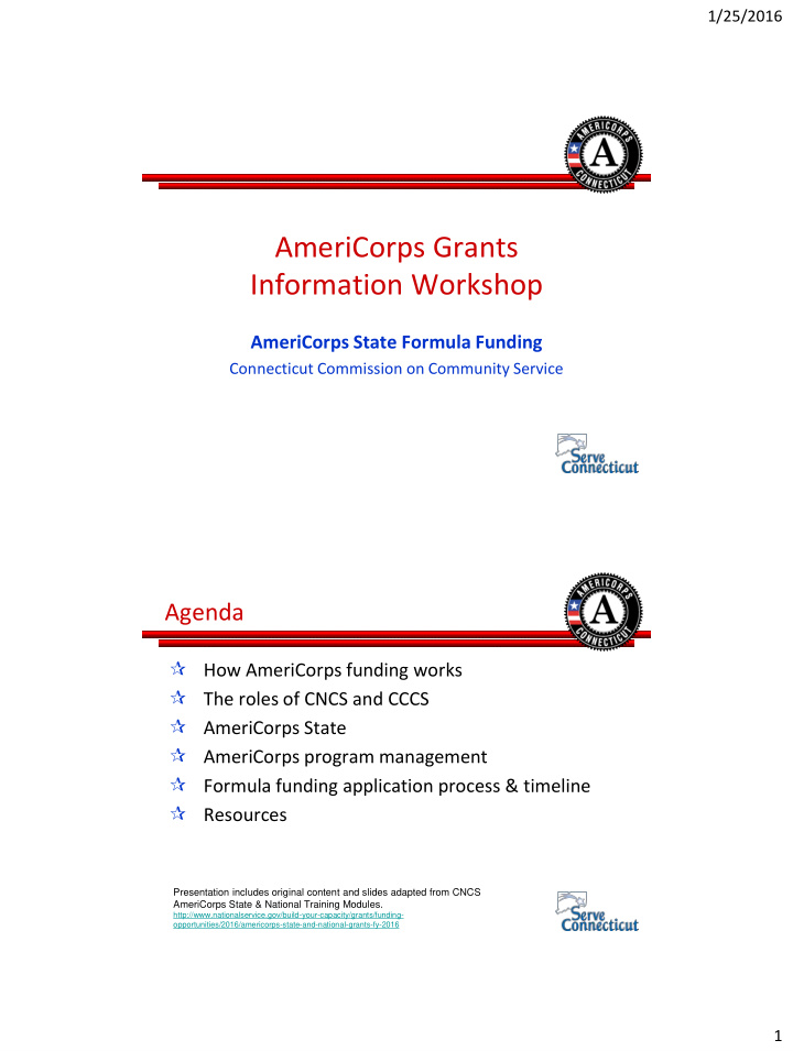 americorps grants information workshop