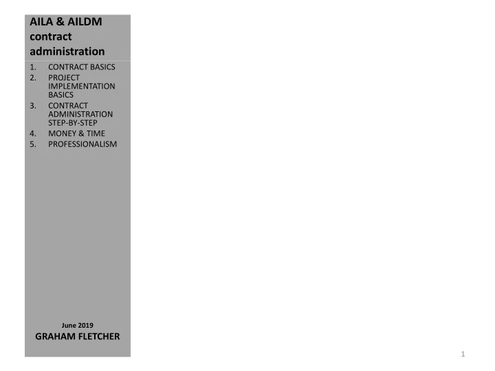 aila aildm contract administration