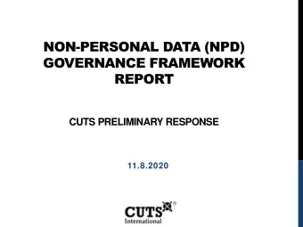 GOVERNANCE FRAMEWORK  REPORT  CUTS PRELIMINARY RESPONSE  11.8.2020  REGULATORY  HARMONISATION