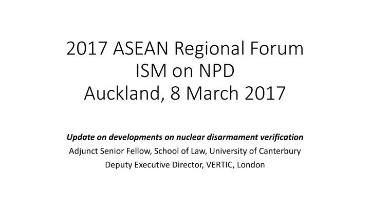 ism on npd
