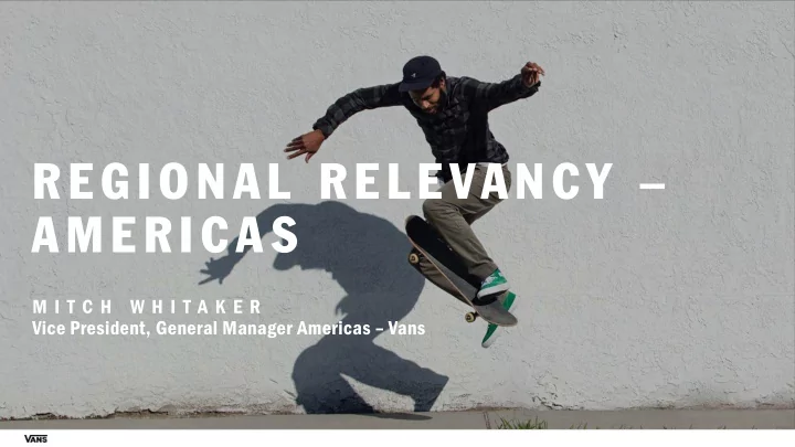 regional relevancy america s