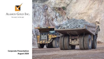 Corporate Presentation  August 2020  Cautionary Notes This presentation, the information contained