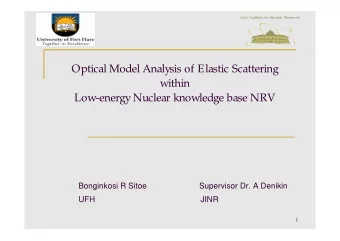 Optical Model Analysis of Elastic Scattering  within  Low-energy Nuclear knowledge base NRV