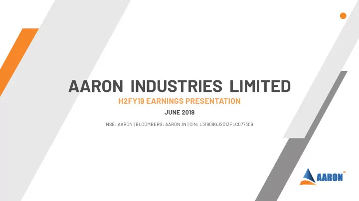 aaron industries limited
