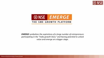EMERGE symbolises the aspirations of a large number of entrepreneurs  participating in the India