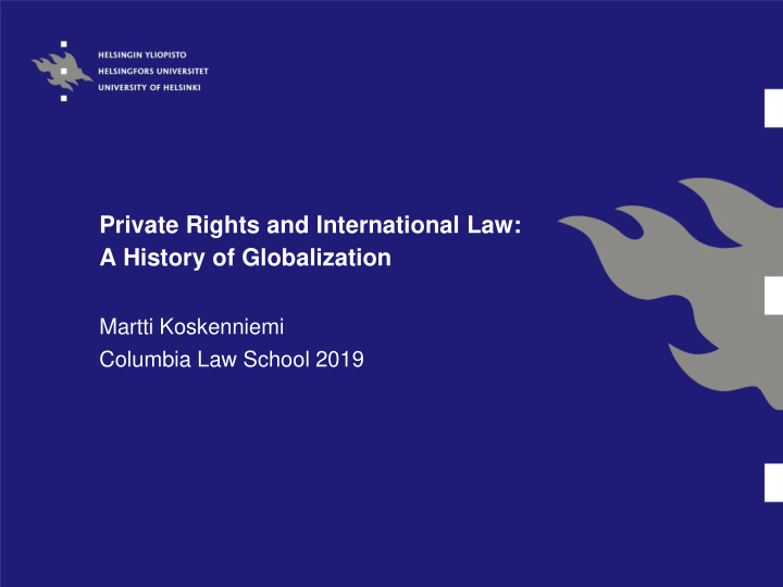private rights and international law a history of