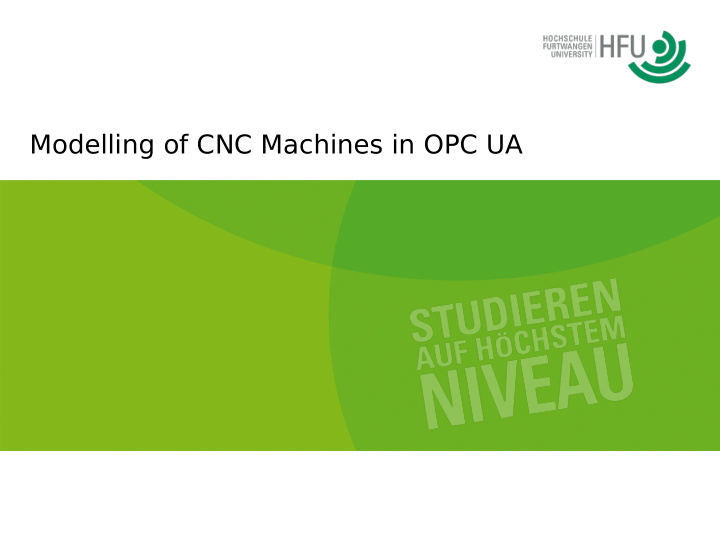 modelling of cnc machines in opc ua agenda