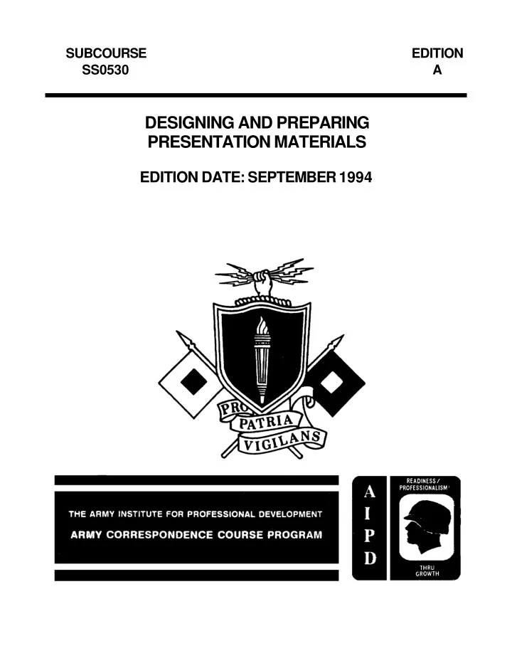 designing and preparing presentation materials
