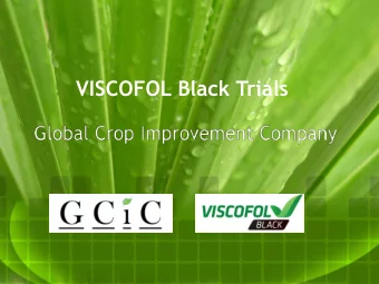 VISCOFOL Black Trials  FOLIAR TREATMENT  CEREALS  Rannu, Estonia Winter wheat  2.0 L/Ha VISCOFOL