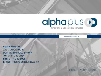 336 Coleford Road  Darnall, Sheffield, S9 5PH Tel: 0114 243 3594 Fax: 0114 242 6908 E-mail: