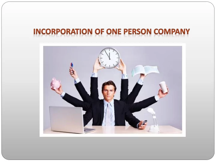 a company which has only one person as a member