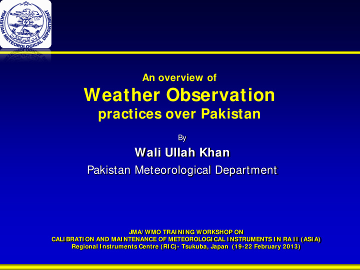 weather observation