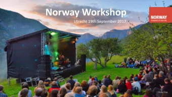 Norway Workshop  Utrecht 19th September 2017  Photo: Foap  Netherlands &amp; Belgium  Trends