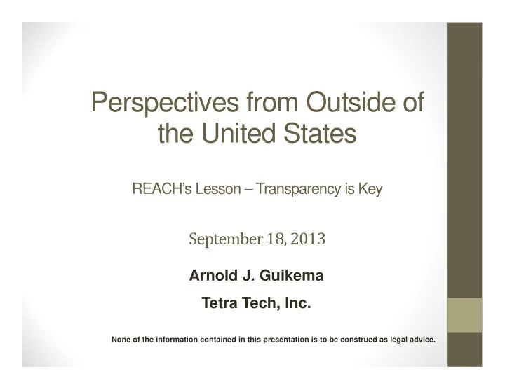 perspectives from outside of the united states