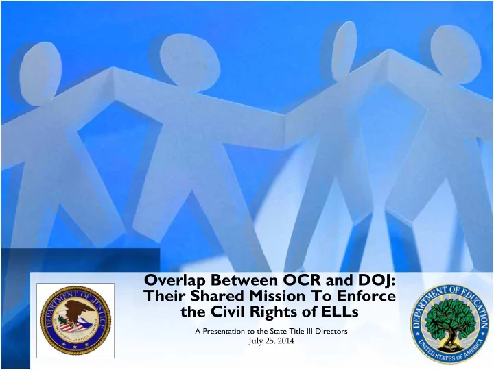overlap between ocr and doj their shared mission to