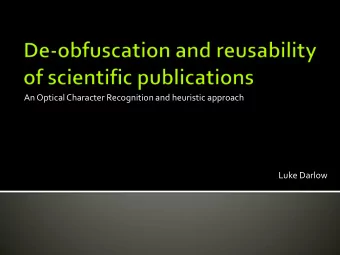 Luke Darlow With research came more questions!  Found that bioinformatics supplementary data