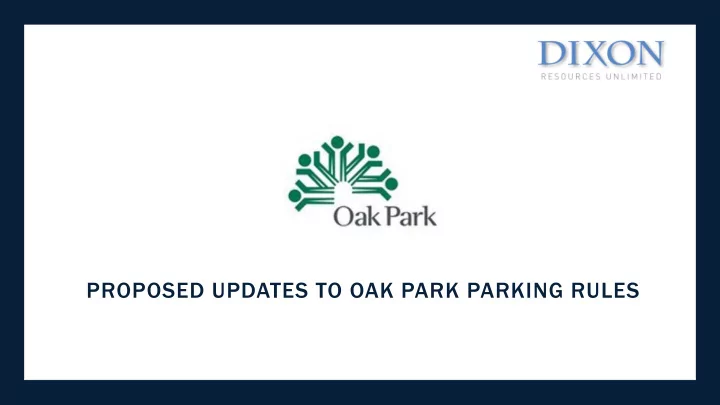 1 2018 parking pilot area south blvd harlem oak park blvd