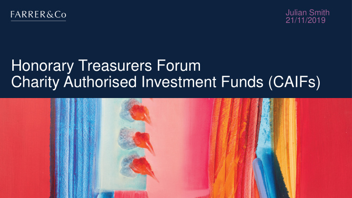honorary treasurers forum charity authorised investment