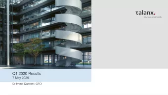 Q1 2020 Results  7 May 2020  Dr Immo Querner, CFO  Q1 2020: Group net income of EUR 223m impacted