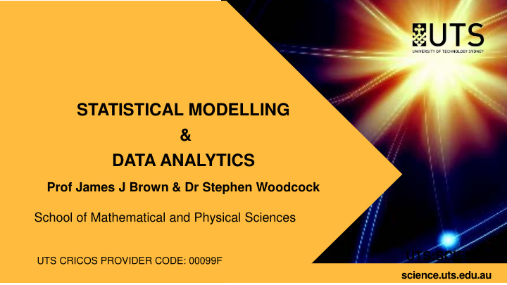 statistical modelling data analytics