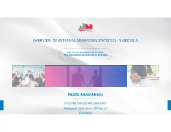 PAATA SHAVISHVILI Deputy Executive Director National Statistics Office of  Georgia  The image part
