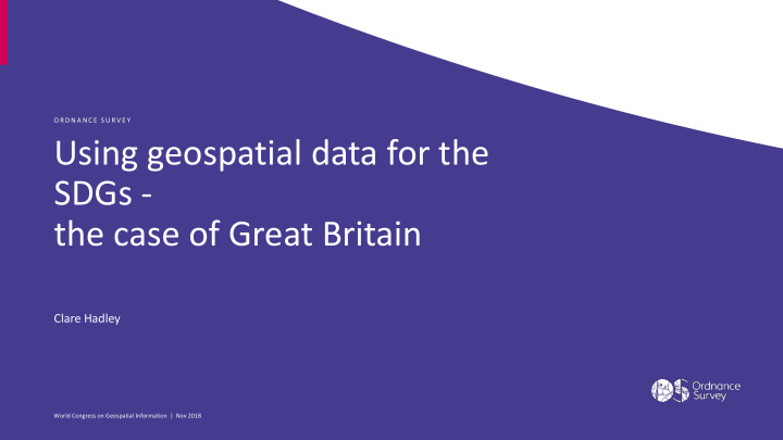 using geospatial data for the