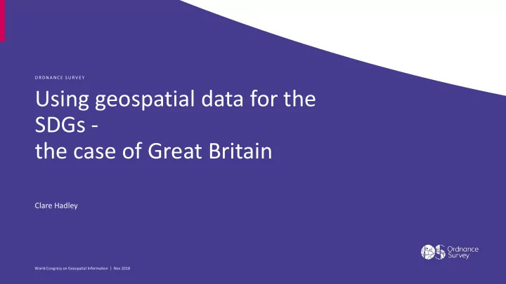 using geospatial data for the