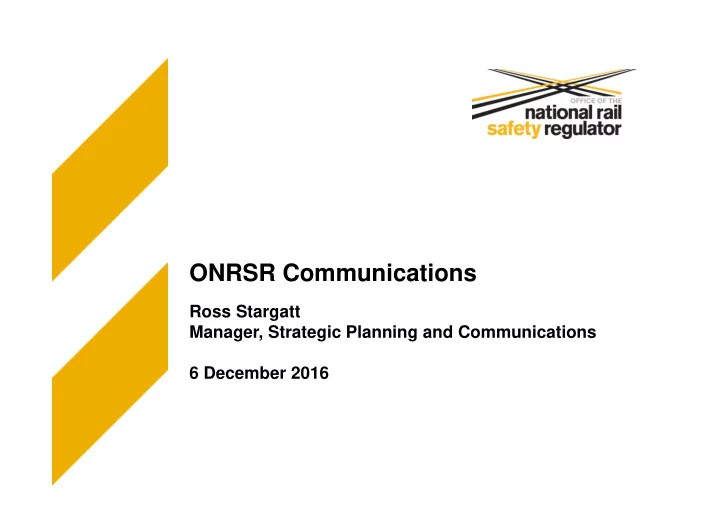 onrsr communications