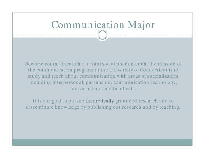 communication major