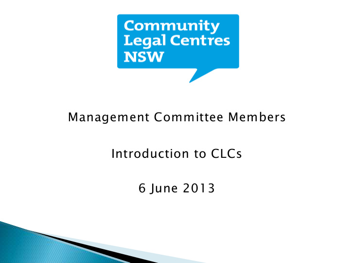 management committee members introduction to clcs 6 june