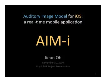 AIM:  development  history    References    PaXerson,  Robinson,  Holdsworth,