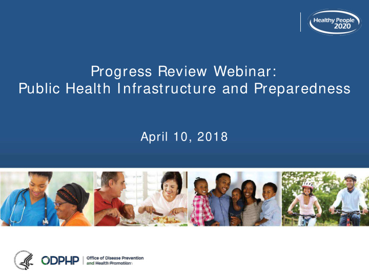 progress review webinar public health infrastructure and