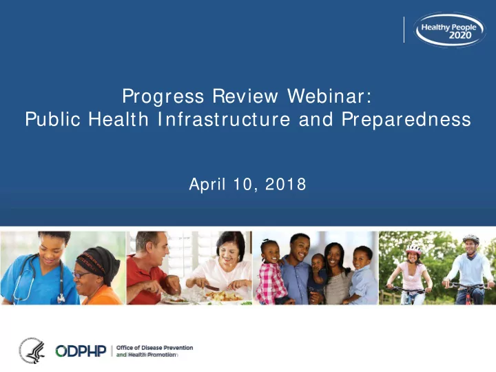 progress review webinar public health infrastructure and