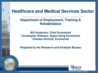 Healthcare and Medical Services Sector  Department of Employment, Training &amp;  Rehabilitation