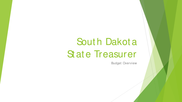 s outh dakota s tate treasurer