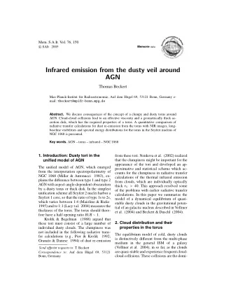 Infrared emission from the dusty veil around  AGN  Thomas Beckert  Max-Planck-Institut f  ur