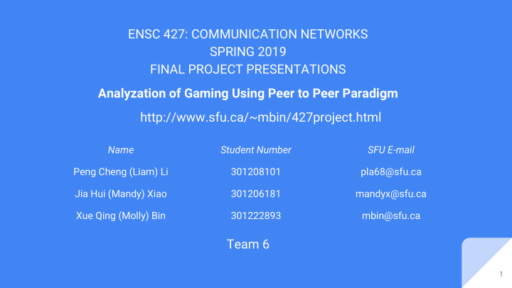 ensc 427 communication networks spring 2019 final project