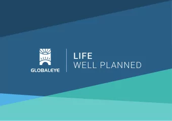 LIFE  WELL PLANNED CHAIRMANS MESSAGE  Combining good old fashioned face-to-face service with real