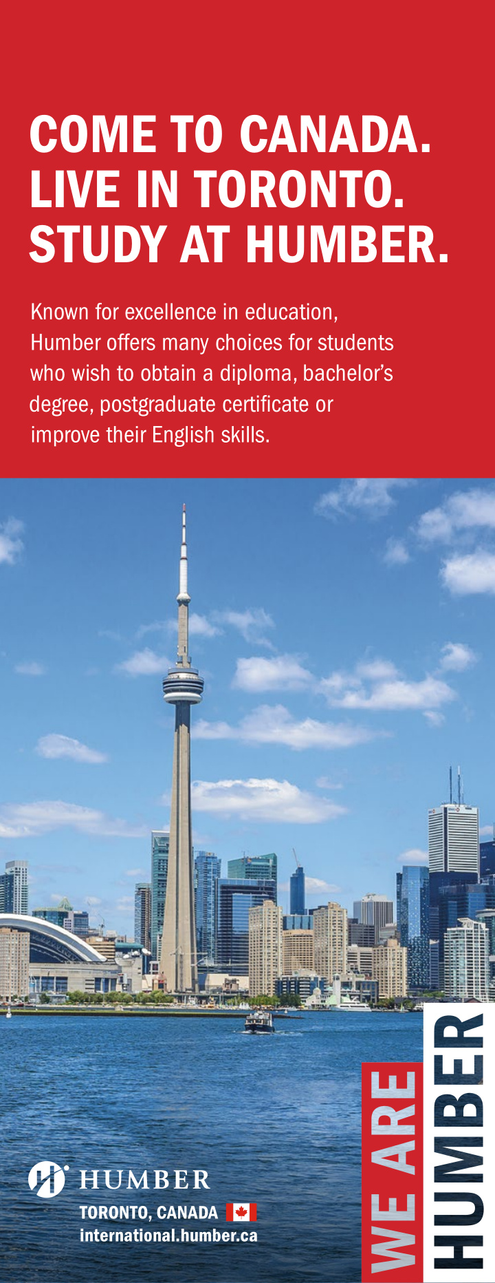 come to canada live in toronto study at humber