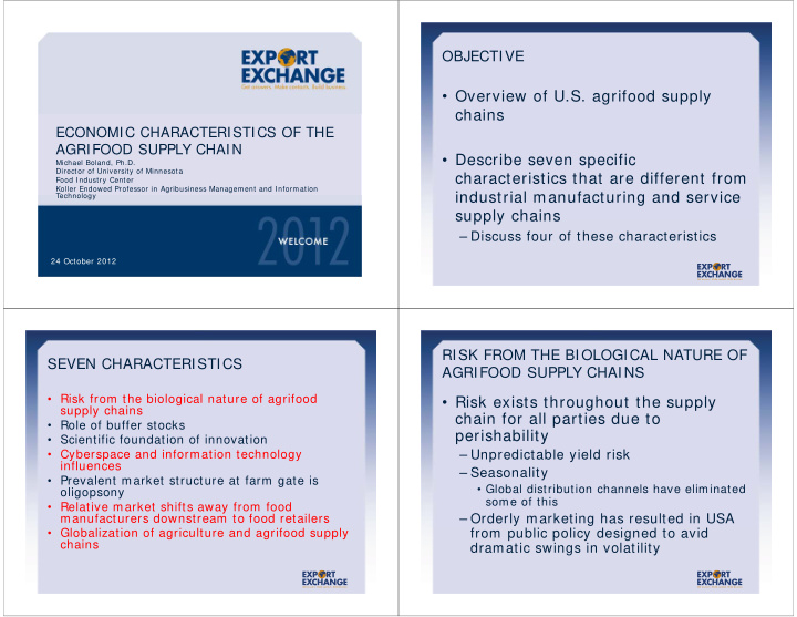 overview of u s agrifood supply chains