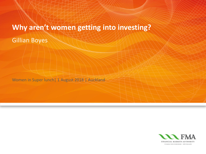 why aren t women getting into investing
