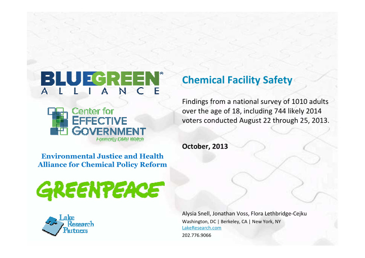 chemical facility safety