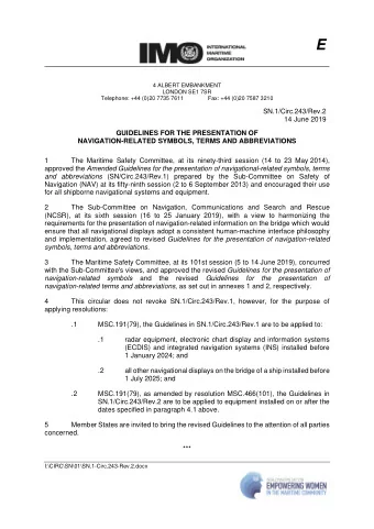 SN.1/Circ.243/Rev.2  Annex 1, page 1  ANNEX 1  GUIDELINES FOR THE PRESENTATION OF