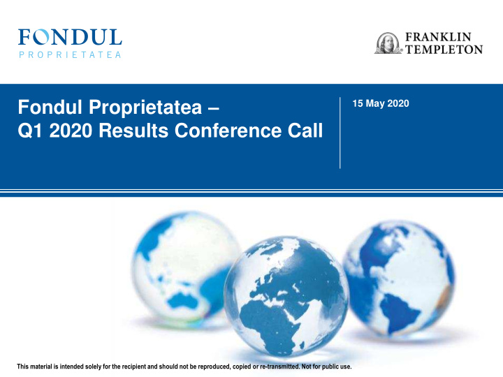 q1 2020 results conference call