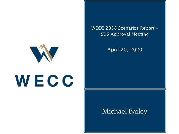 michael bailey meeting plan