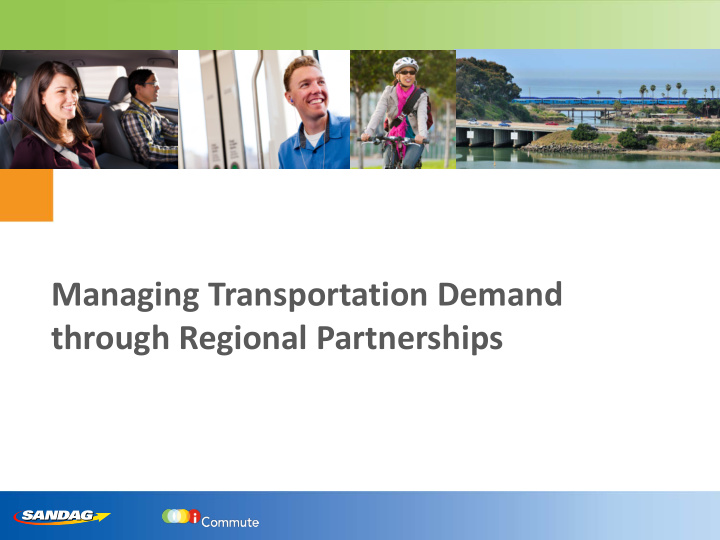 managing transportation demand through regional
