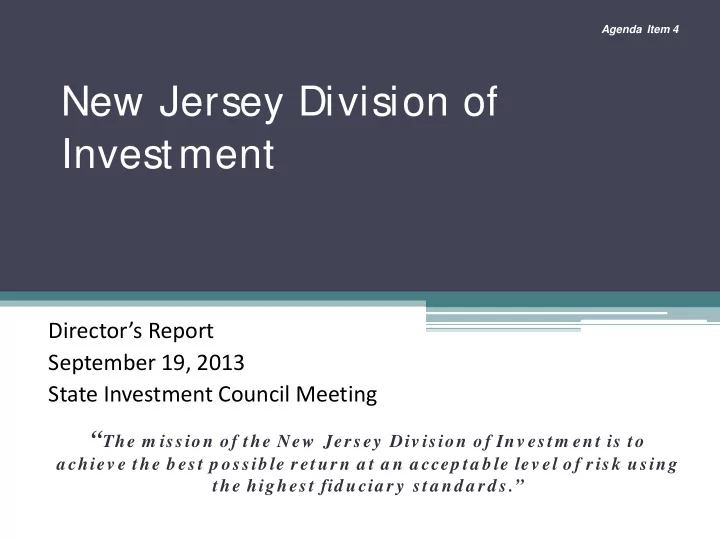 new jersey division of investment