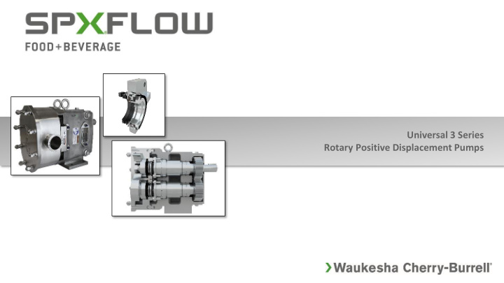 universal 3 series rotary positive displacement pumps